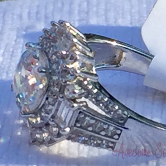 JTV Bella Luce CZ Cocktail Ring - NWT - Sz 7 - Fiery Stones! - Picture 10 of 14